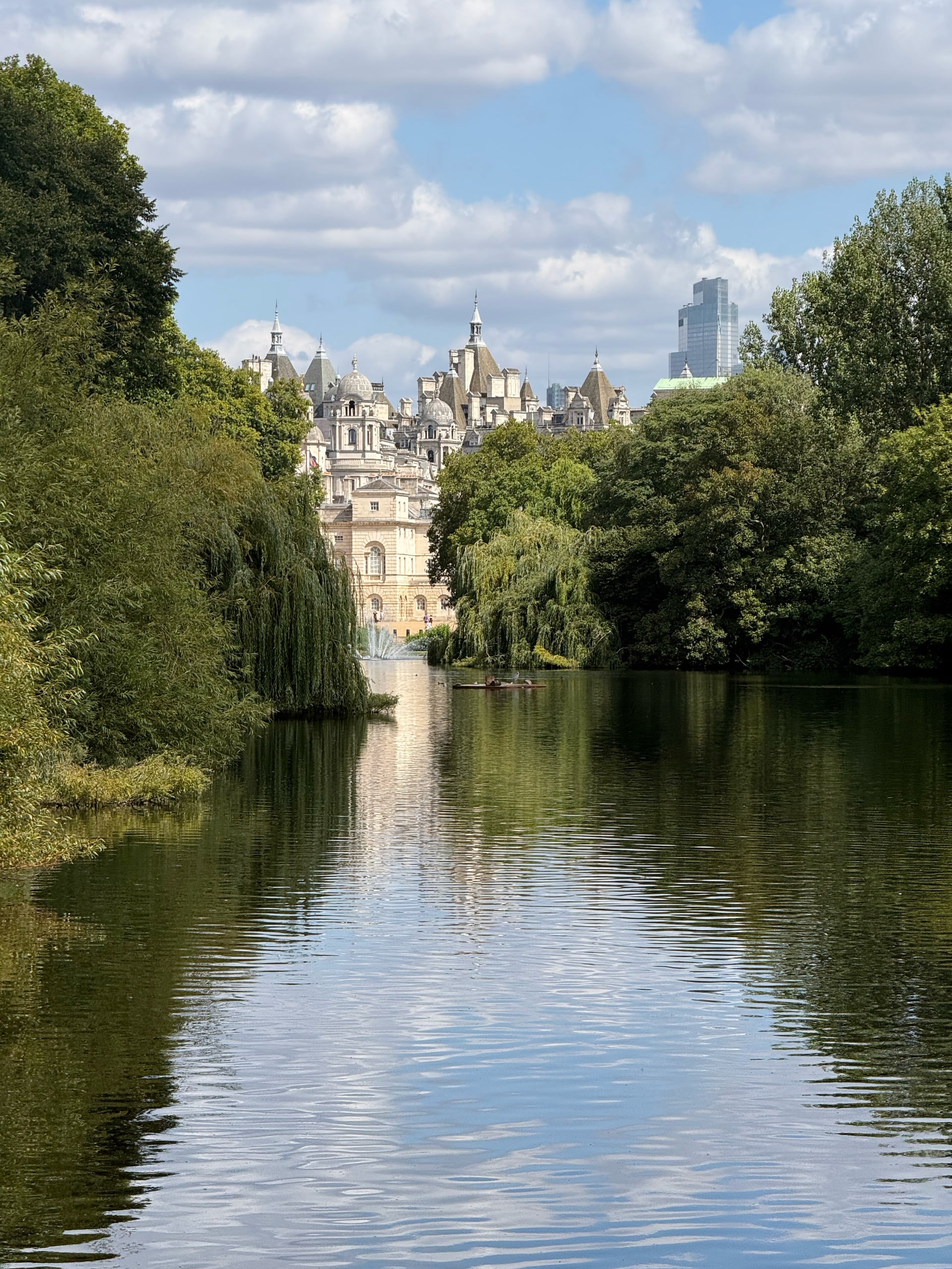 The lake looking towards Horse Guards.