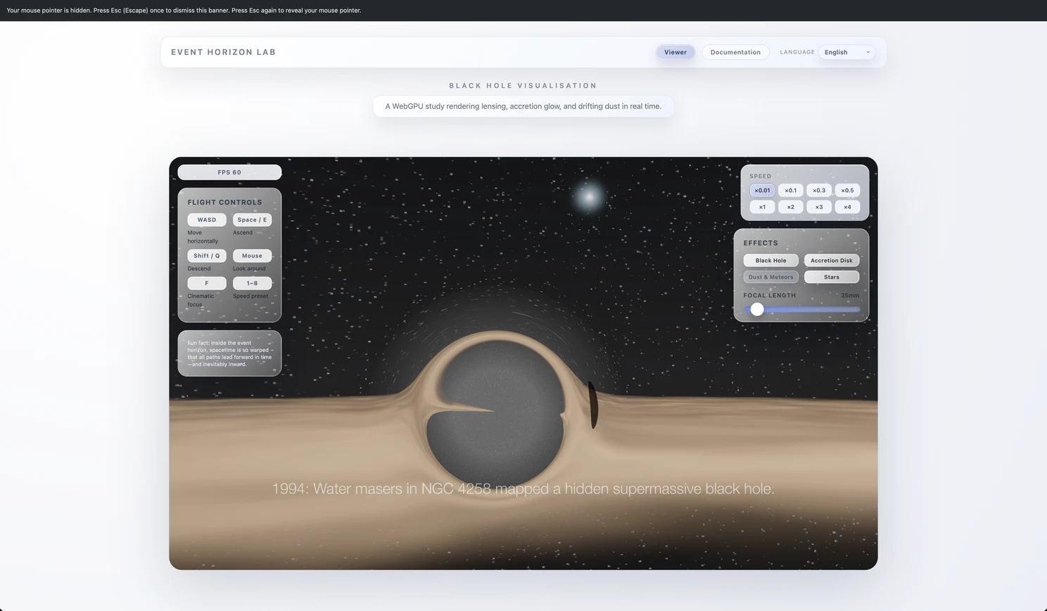 Exploring Black Holes with WebGPU — project image
